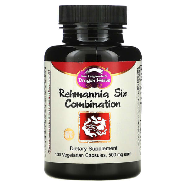Dragon Herbs ( Ron Teeguarden ), Combinação Rehmannia Six, 500 mg, 100 Cápsulas Vegetarianas