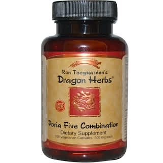 Dragon Herbs, ポリア ファイブ コンビネーション、500 mg、100ベジカプセル