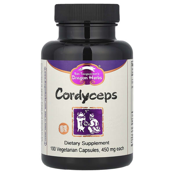 Dragon Herbs Cordyceps, 450 mg, 100 Vegetarian Capsules