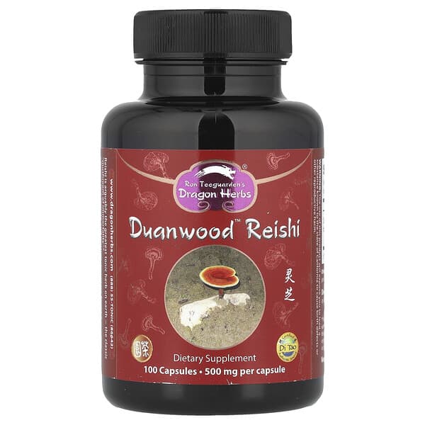 Dragon Herbs Duanwood™ Reishi, 500 mg, 100 Capsules