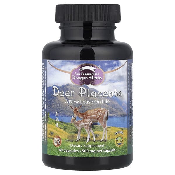 Dragon Herbs, Deer Placenta, 500 mg, 60 Capsules
