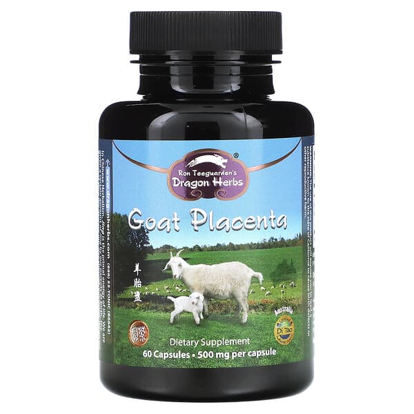 Dragon Herbs Goat Placenta, 500 mg, 60 Capsules