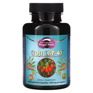 Dragon Herbs, Goji LBP-40, 500 мг, 100 вегетарианских капсул