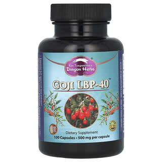 Dragon Herbs, Goji LBP-40, 500 mg, 100 Cápsulas Vegetarianas