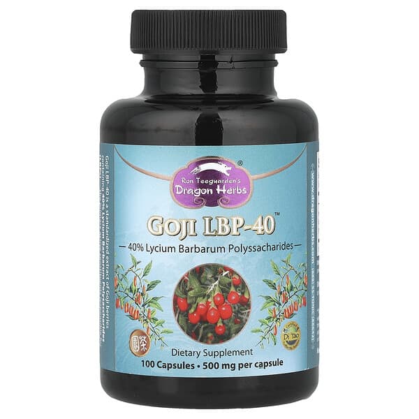 Dragon Herbs, Goji LBP-40™, 500 mg, 100 Capsules — product photo 1