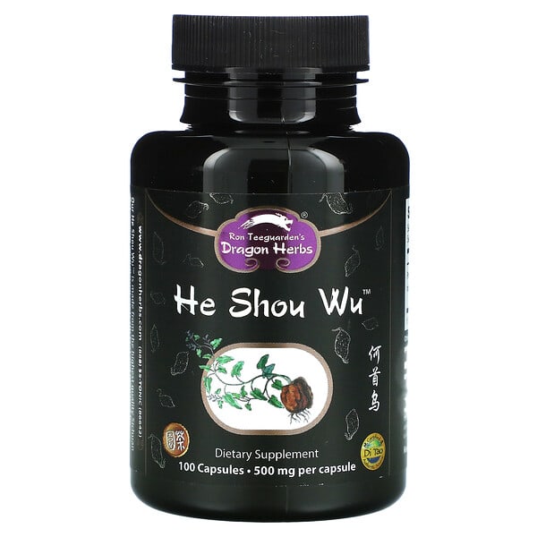 Dragon Herbs ( Ron Teeguarden ), He Shou Wu, 500 mg, 100 Capsules