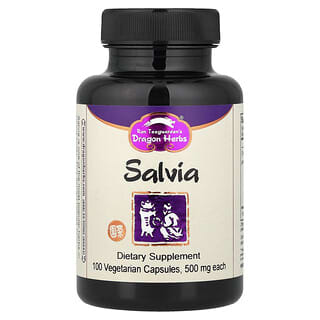 Dragon Herbs, Sauge, 500 mg, 100 capsules végétariennes