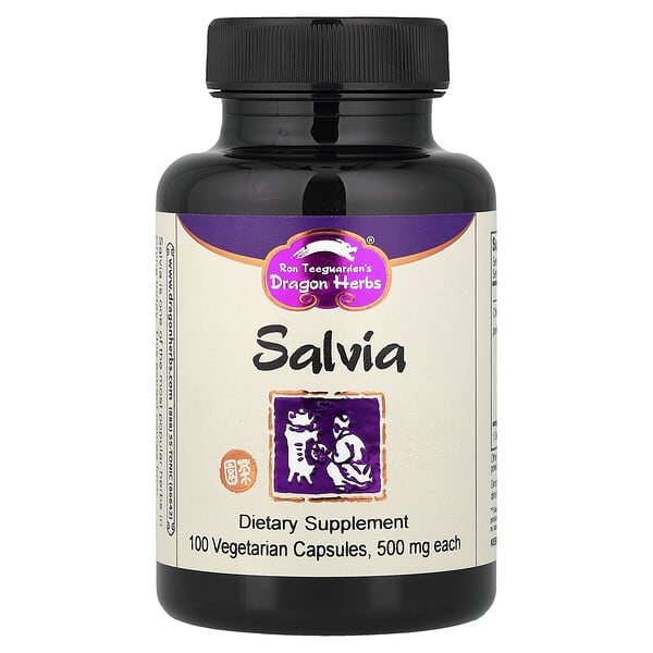 Dragon Herbs Salvia, 500 mg, 100 Vegetarian Capsules