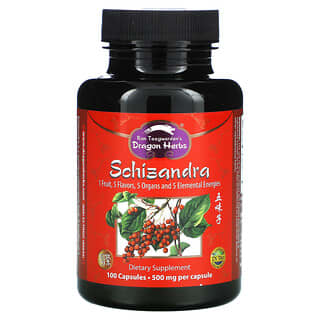 Dragon Herbs, Esquizandra, 500 mg, 100 cápsulas