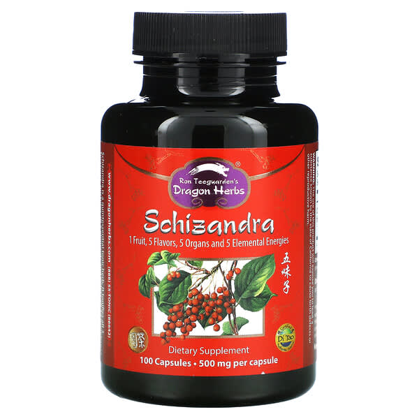 Dragon Herbs ( Ron Teeguarden ), Schizandra, 500 mg, 100 Kapseln