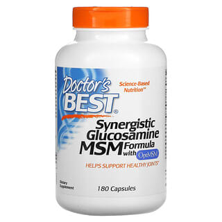 Doctor's Best, Synergistic Glucosamine MSM Formula with OptiMSM, 180 Capsules