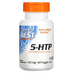 Doctor's Best, 5-HTP, 100 mg, 60 cápsulas vegetales
