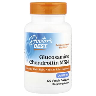 Doctor's Best, Glukosamin Chondroitin MSM, 120 rostlinných kapslí