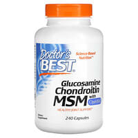 Doctor's Best, Glucosamina Condroitina MSM + Ácido Hialurónico, 150 cápsulas