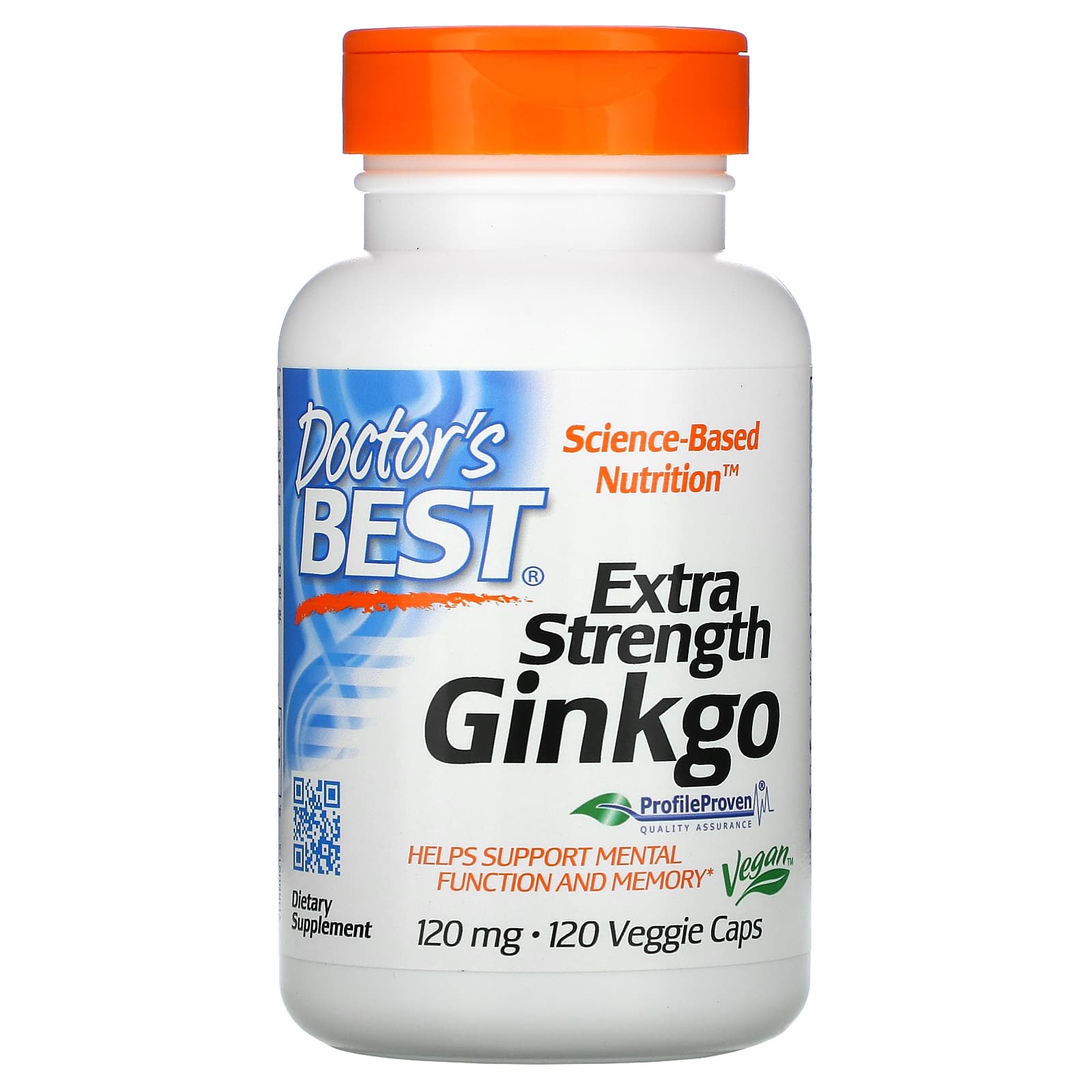 Doctor's Best, Extra Strength Ginkgo, 120 mg, Veggie Caps