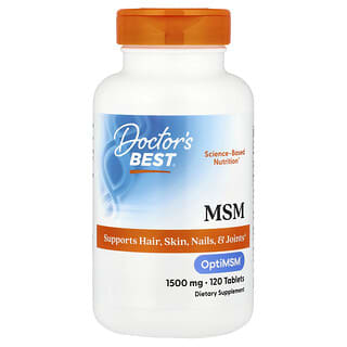 Doctor's Best, MSM dengan OptiMSM, 1.500 mg, 120 Tablet