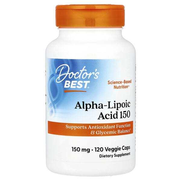 Doctor's Best, 高品質 α 硫辛酸，150 毫克，120 粒素食膠囊