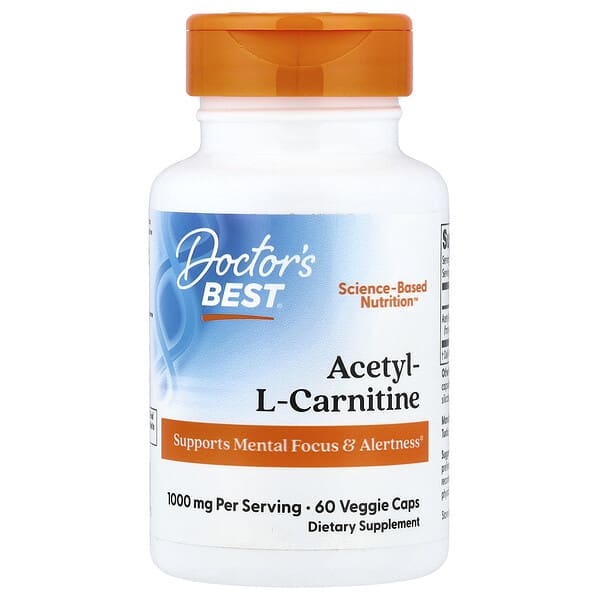 Doctor's Best, أسيتيل-ل-كارنتين بالإضافة إلى Biosint Carnitines، ‏500 ملجم، 60 كبسولة نباتية