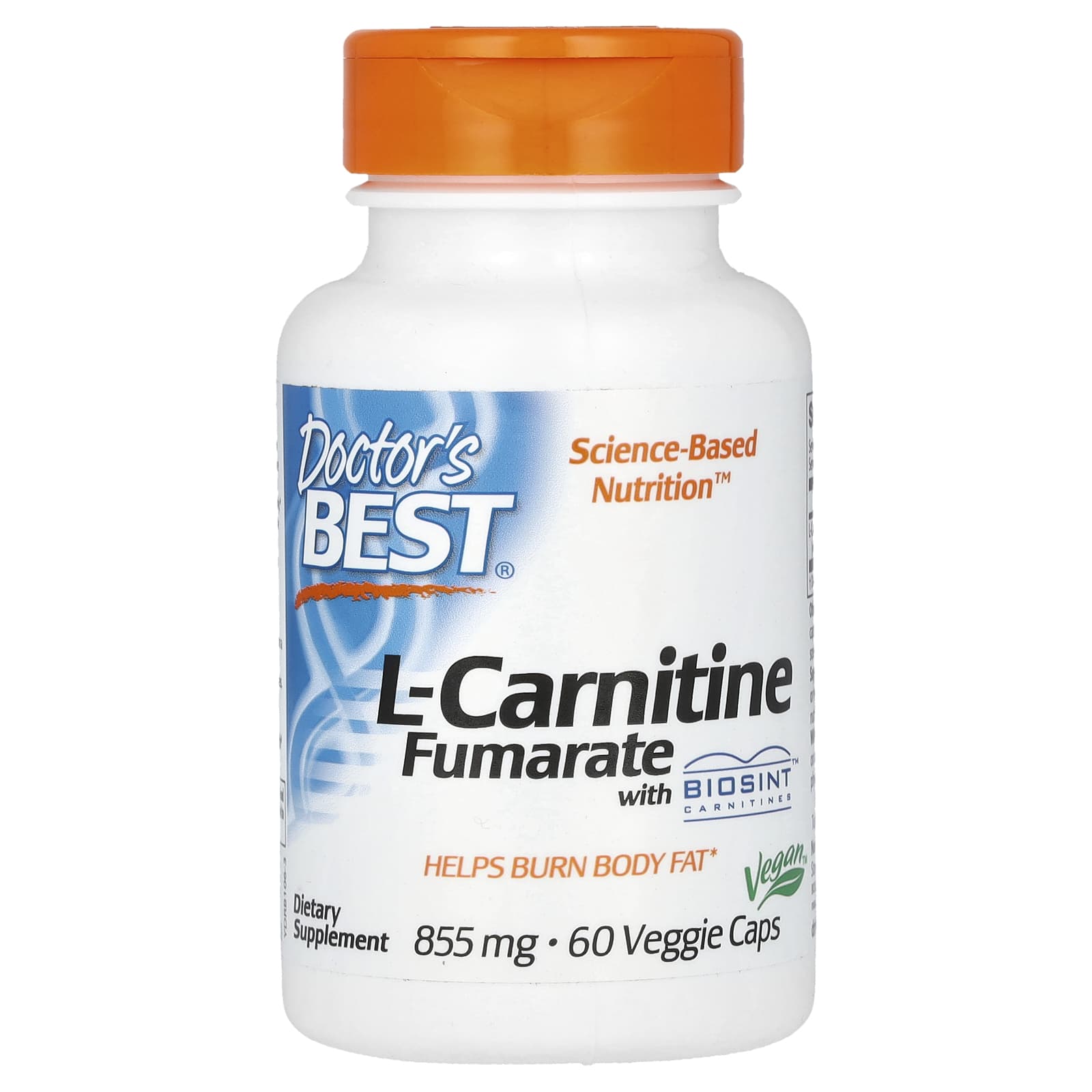Doctor's Best, LCarnitine Fumarate with Biosint Carnitine, 855 mg, 60 Veggie Caps