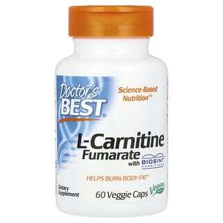 Doctor's Best, Fumarate de L-carnitine avec carnitine Biosint, 60 capsules végétariennes