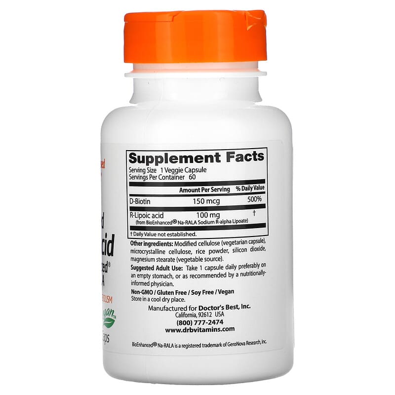 ����������������� R-�������� ������� � BioEnhanced Na-RALA, 100&nbsp;��, 60&nbsp;������������ ������