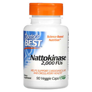Doctor's Best, Nattokinase, 2000 UF, 90 capsules végétariennes