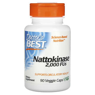 Doctor's Best, Nattokinase, 2000 UF, 90 capsules végétariennes