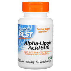 Doctor's Best, Alpha-Lipoic Acid, Alpha-Liponsäure, 600 mg, 60 pflanzliche Kapseln