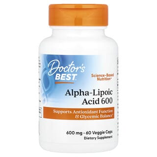 Doctor's Best, Alpha-Liponsäure 600, 600 mg, 60 pflanzliche Kapseln