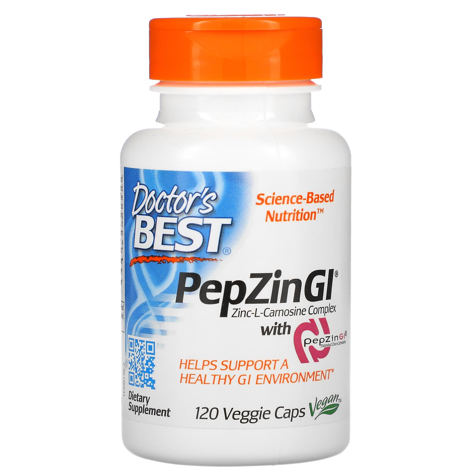 Doctor's Best, PepZin GI, ZincLCarnosine Complex, 120 Veggie Caps
