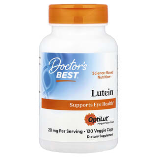 Doctor's Best, Luteina da OptiLut, 20 mg, 120 capsule vegetali (10 mg per capsula)