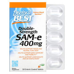 Doctor's Best, SAMe de doble concentración, 400 mg, 30 comprimidos con recubrimiento entérico