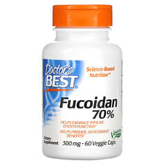 Doctor's Best, Fucoidan 70 %, 60 cápsulas vegetales