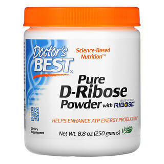 Doctor's Best, Poudre de D-ribose pure avec Ribose BioEnergy, 250 g