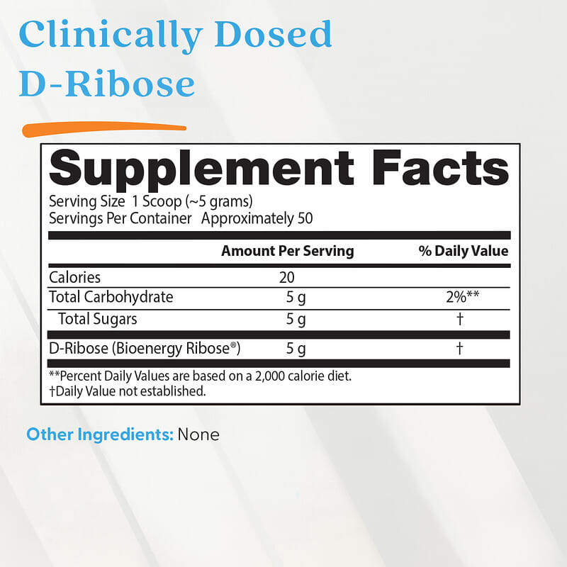 Pure D-Ribose Powder, 8.8 oz (250 g)