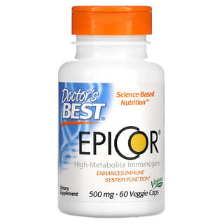 Doctor's Best, Epicor, 500 mg, 60 capsules végétariennes
