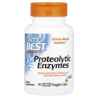 Doctor's Best, Proteolytic Enzymes, 90 Delayed Release Veggie Caps