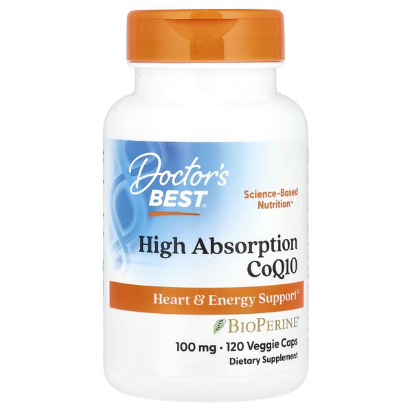 Doctor's Best, 高吸收輔酶 Q10，含 BioPerine®，100 毫克，120 粒素食膠囊
