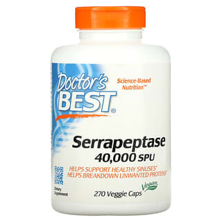 Doctor's Best, Serrapeptasa, 270 cápsulas vegetales