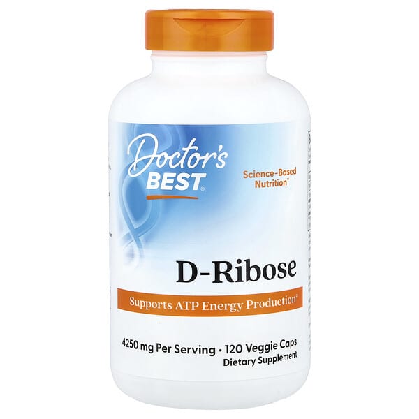 Doctor's Best, D-ribosa, 120 cápsulas vegetales (850 mg por cápsula)