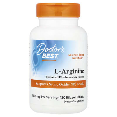 Doctor's Best, L-Arginine, 120 Bi-Layer Tablets (500 mg Each Tablet)