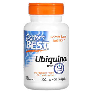 Doctor's Best, Ubiquinol com Kaneka, 100 mg, 60 Cápsulas Softgel