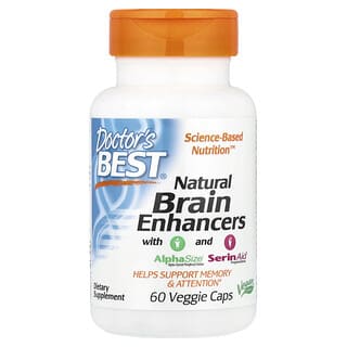 Doctor's Best, Natural Brain Enhancers with AlphaSize® and SerinAid®, 60 Veggie Caps