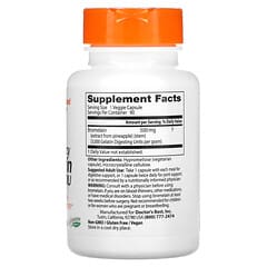 Doctor's Best, Bromelina 3000 UDG de alta potencia, 500 mg, 90 cápsulas vegetales
