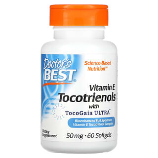Doctor's Best, Tocotrienoles con EVNol SupraBio, 50 mg, 60 cápsulas blandas
