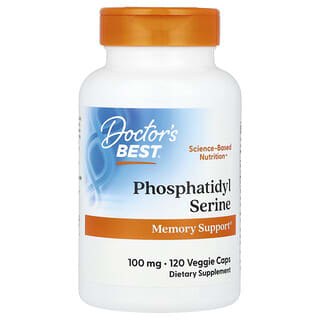 Doctor's Best, Phosphatidyl Serine, Phosphatidylserin, 100 mg, 120 pflanzliche Kapseln