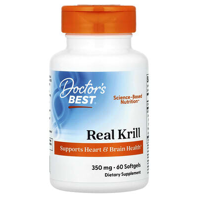 Doctor's Best, Real Krill, 350 mg, 60 Softgel Capsules