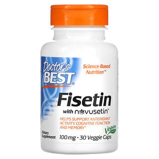 Doctor's Best, физетин с Novusetin, 100 мг, 30 вегетарианских капсул