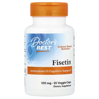 Doctor's Best, Novusetin'li Fisetin, 100 mg, 30 Sebzeli Kapak