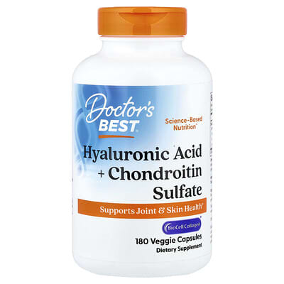 Doctor's Best, Hyaluronic Acid + Chondroitin Sulfate, 180 Vegetarian Capsules